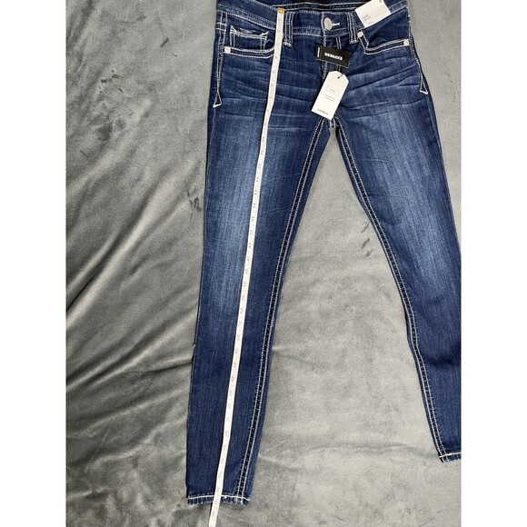 Express Jeans Low Rise Legging Size 4 Womens Medium Wash Blue Denim - Picture 4 of 12